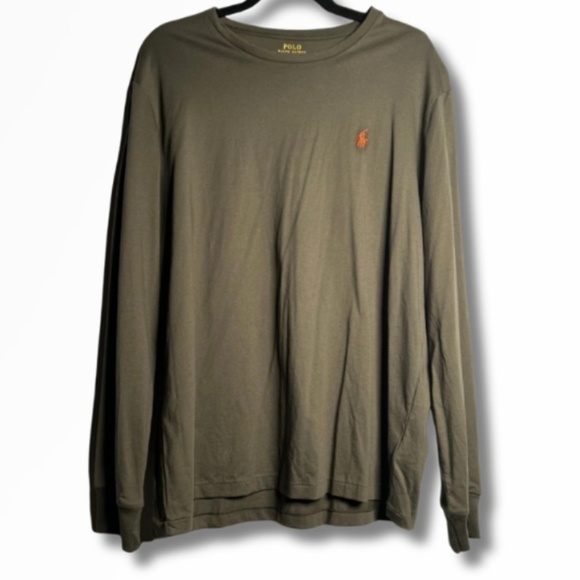 Polo Ralph Lauren Men’s Classic Fit Green Long-Sleeve Shirt Size Large - Picture 1 of 4